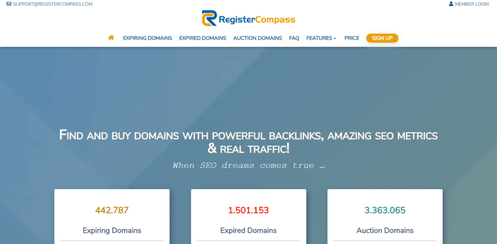 FireShot Capture 393 ▷ Search for Domains with Authority Links and SEO metics www.registercompass.com